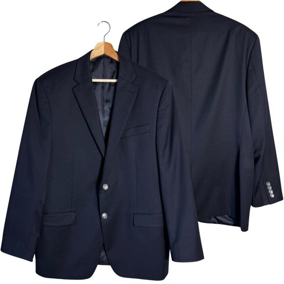 Michael Kors Wool Sport Coat Dinner Jacket Blazer Men's 42R Blue Career Formal